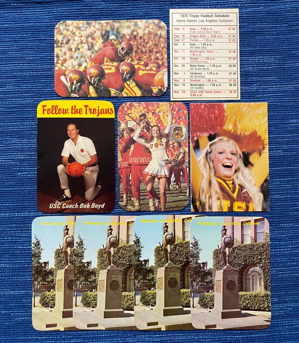 Vintage USC Basketball & Football Pocket Schedule Mixed Lot 1972-1981 California